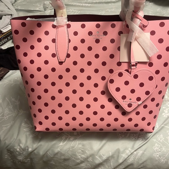 Kate Spade Arch Love Birds Small Reversible Tote Leather Multi, New Sealed, $299 - Picture 4 of 12